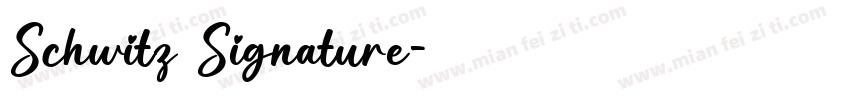 Schwitz Signature字体转换
